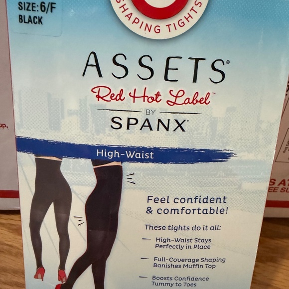 Assets By Spanx Other - New SPANX Assets Red Hot Label High Waist Shaping Tights In Black Size 6/F Black